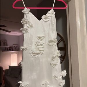 Abercrombie White Floral Appliqué Mini Dress
